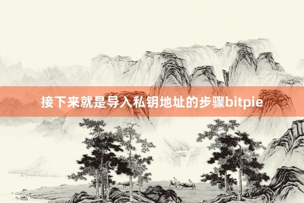 接下来就是导入私钥地址的步骤bitpie