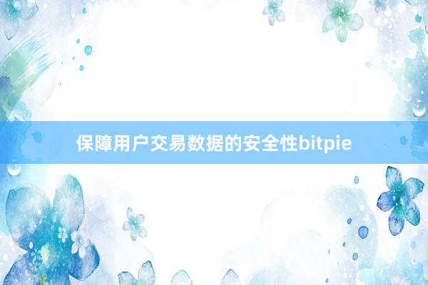 保障用户交易数据的安全性bitpie