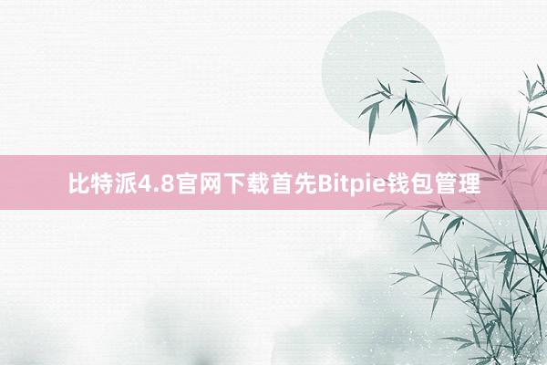 比特派4.8官网下载首先Bitpie钱包管理