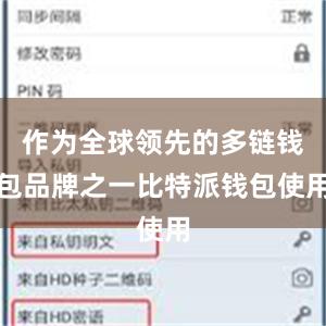 作为全球领先的多链钱包品牌之一比特派钱包使用
