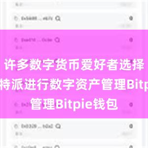 许多数字货币爱好者选择使用比特派进行数字资产管理Bitpie钱包